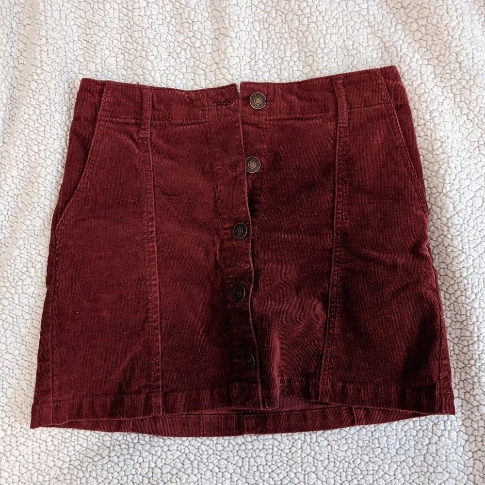 Forever 21 corduroy button up skirt